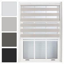 Day and Night Zebra Roller Blind 235cm Wide x 165cm Long | Grey | Grey