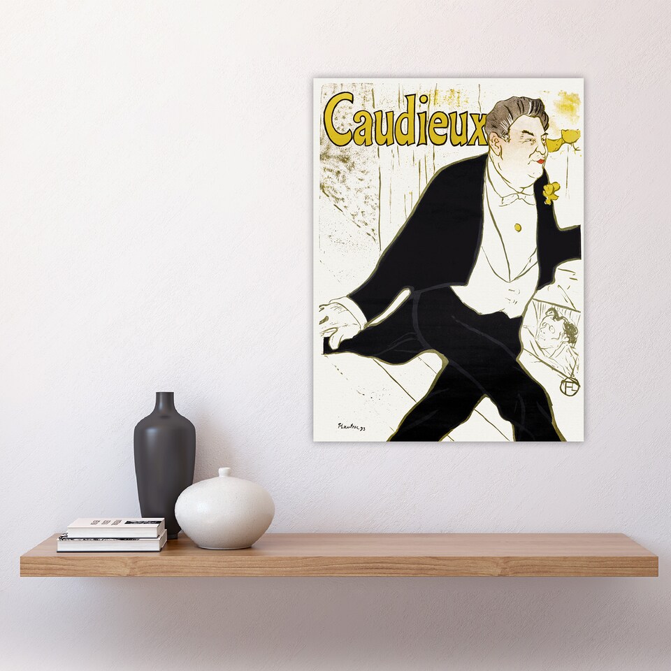 image 1 of Caudieux Artist Portrait Vintage Wall Art Print Toulouse Lautrec 18x24"