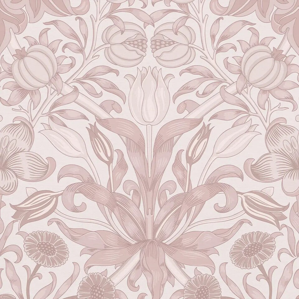 image 1 of Pomegranate Grove Wallpaper in Soft Pink | Pink | Soft Pink