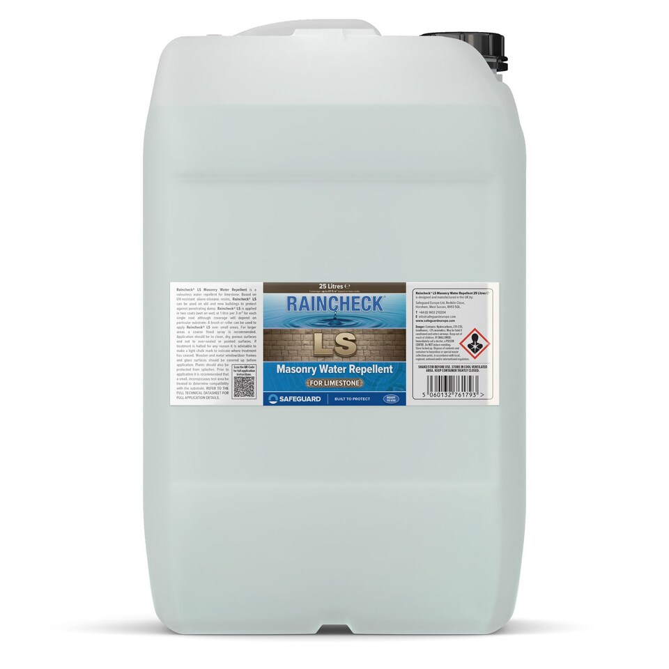 image 1 of Raincheck Clear Masonry Water Repellent for Limestone-Raincheck LS 25L