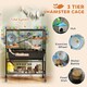 image 4 of PawHut Hamster Cage, 3 Tier Gerbil Cage on Wheels with Storage Shelf