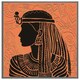 image 4 of Egyptian women on orange (Picture Frame) Brown | Oak | XS