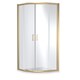 image 1 of Contemporary 8mm Glass Quadrant Shower Enclosure, 1000 x 1000mm, Brushed Brass | Copper | Brushed Brass | 1