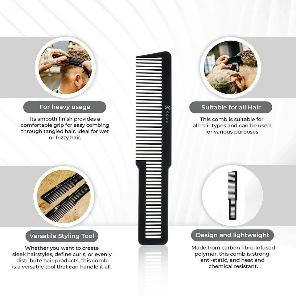 image 1 of Kobe Carbon Flat Top Clipper Comb