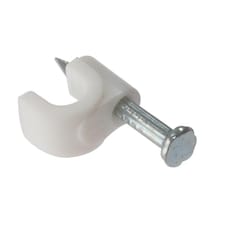 Forgefix Round Cable Clips - White - 6-7mm