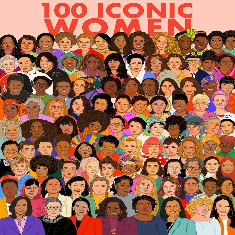image 1 of 100 Iconic Women - 1000 Piece Jigsaw Puzzle