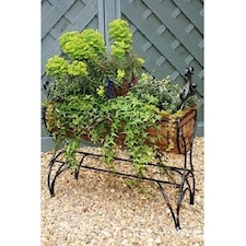 Regal 750 Planter - Solid Steel - L30 x W76 x H76 cm - Black Brown