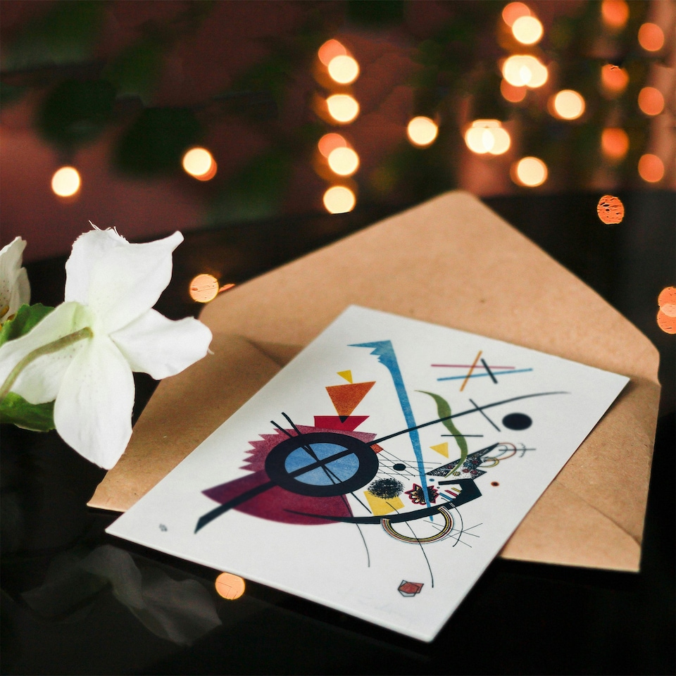 image 1 of Wassily Kandinsky Art Card Violet Abstract Painting