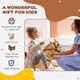 image 6 of HOMCOM Children Standing Horse Plush Soft Ride On Toy Pony Kids Cuddly Game Play | Yellow