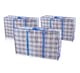 image 1 of S&d, Laundry Zip Bags XXL Heavy Duty Storage Bags Reusable Nylon Large for Moving Clothes Wardrobe Waterproof - 3pcs(Blue)