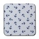 image 3 of Navy Anchors on White (Coaster)