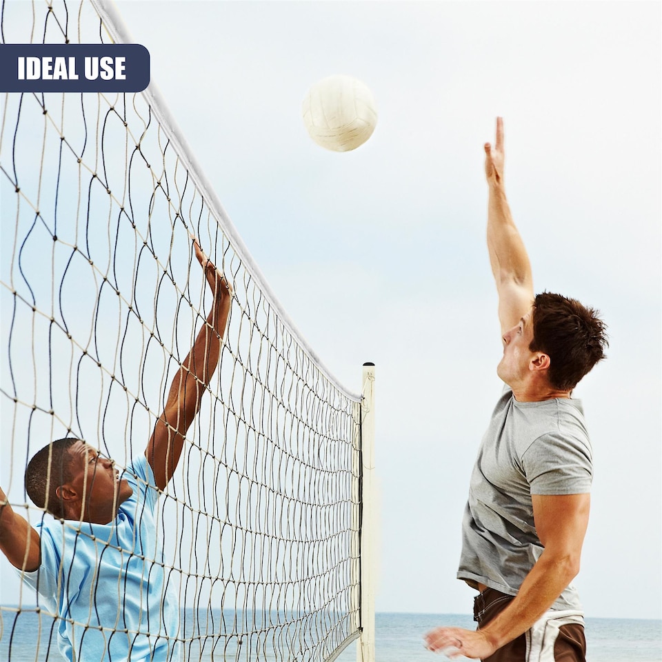 image 1 of The Magic Toy Shop 2-in-1 Badminton Volleyball Set Portable Outdoor Sports for 4 Players