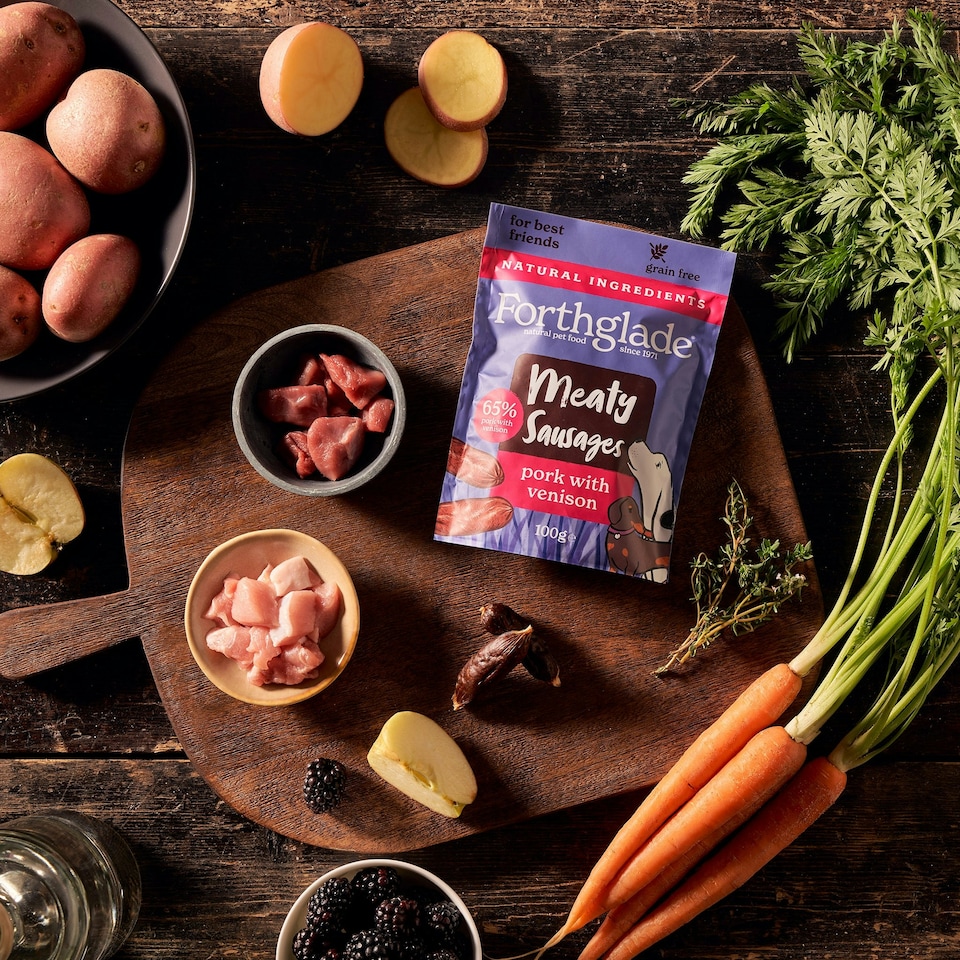 image 1 of Meaty Sausages Pork & Venison Dog Treats (4x100g)