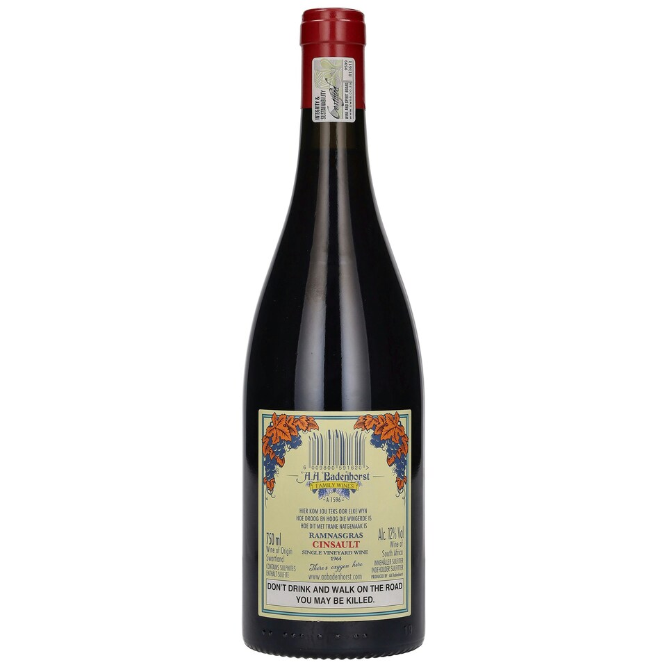 image 1 of AA Badenhorst Ramnasgras Cinsault 2021 75cl