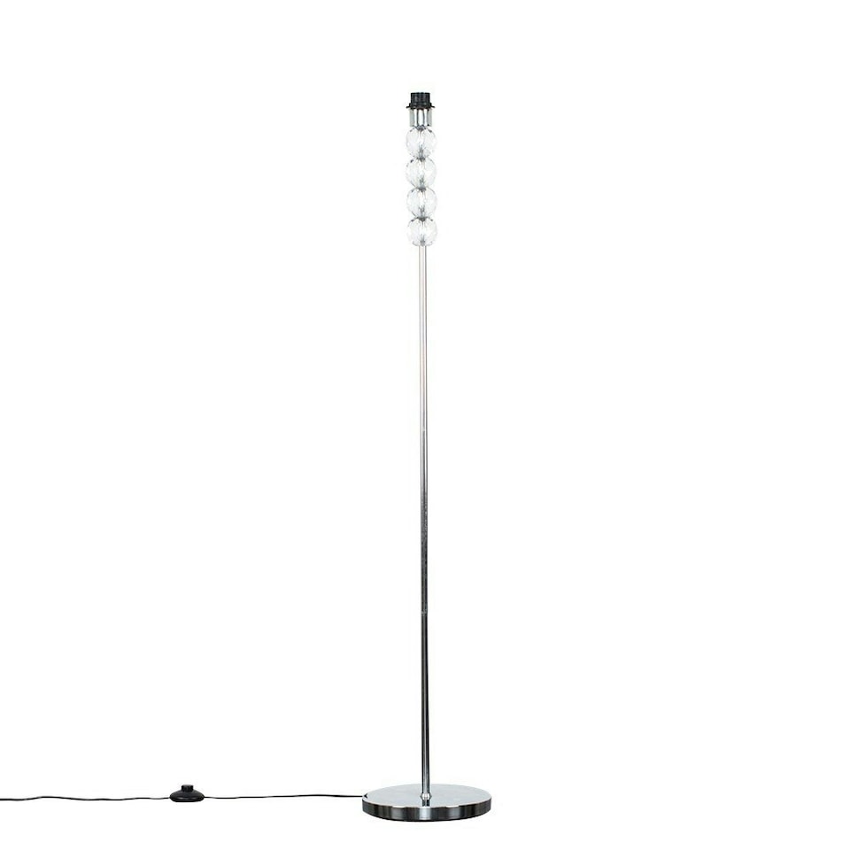 image 1 of ValueLights Modern Silver Chrome And Clear Acrylic Ball Floor Lamp Base