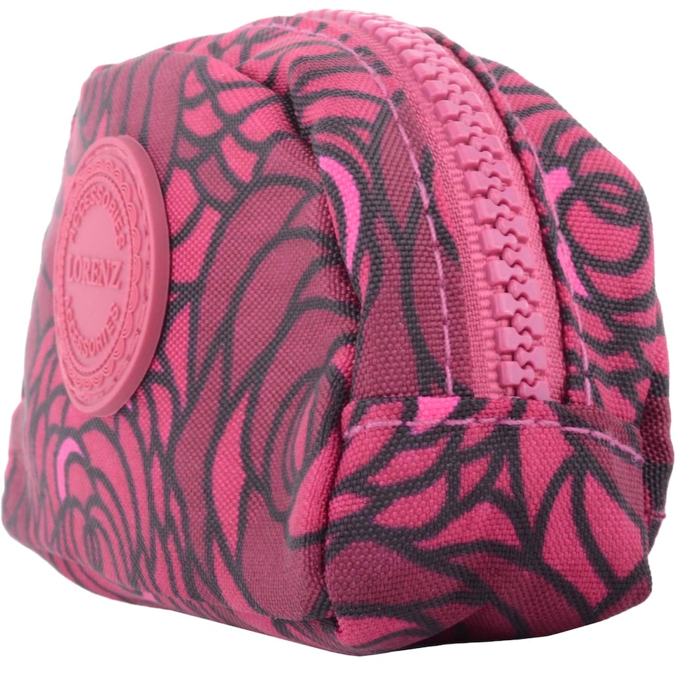 image 1 of Lorenz Womens Handy Zip Round Coin / Money Purse / Holder with Inner Clip | Pink | Pink Rose
