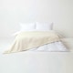 image 1 of Homescapes Organic Cotton Waffle Blanket/ Throw Natural - 250 x 230 cm | Cream