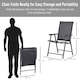 image 4 of Outsunny 2-PCS Garden Armchairs Outdoor Patio Folding Modern Furniture Black