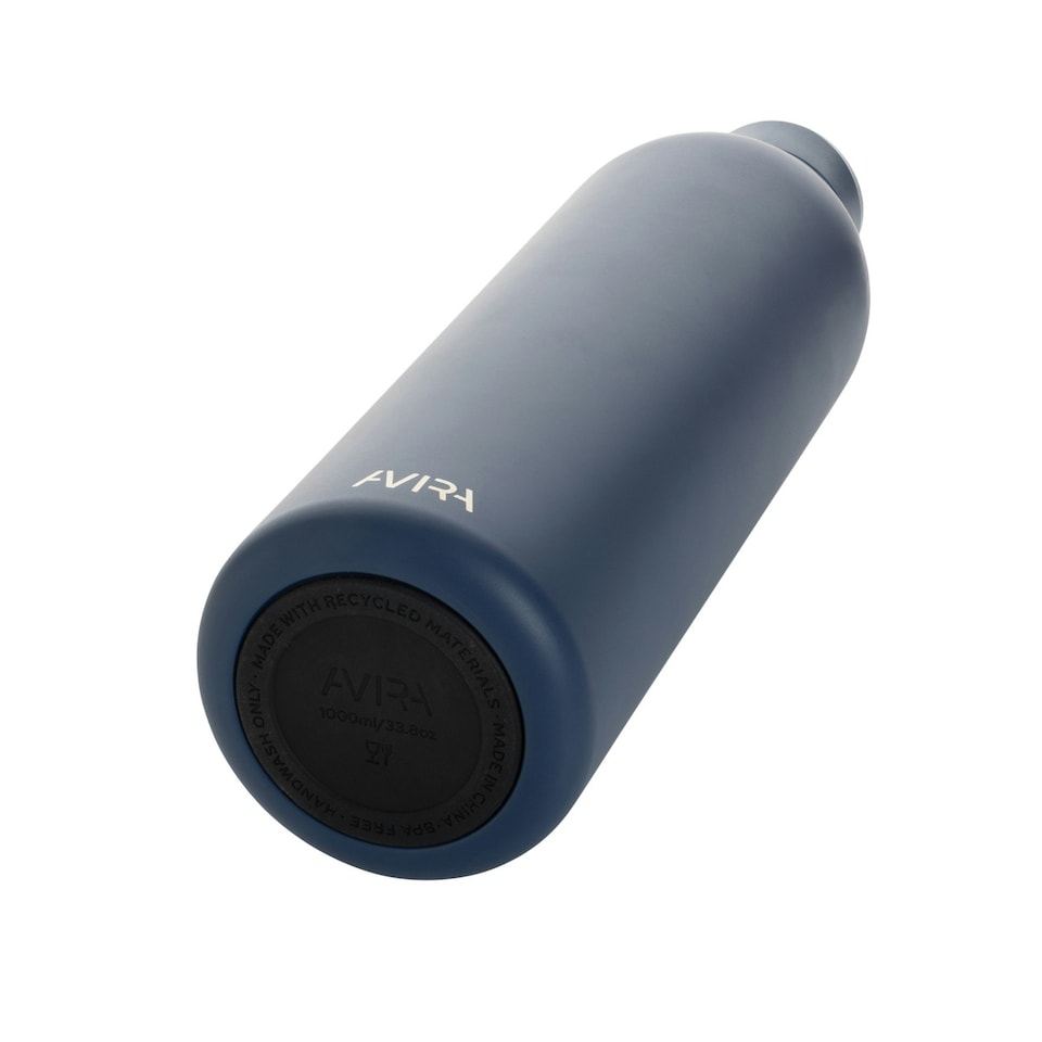 image 1 of Avira Avior Recycled Stainless Steel 1L Water Bottle - Navy - One Size Blue | One Size