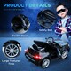 image 8 of HOMCOM 6V Licensed Mercedes Benz Kids Ride On Car W/ Remote Light Music Black