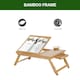 image 5 of HOMCOM Portable Laptop Desk Notebook Tray PC Bed Table Drawer Adjustable Bamboo