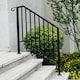 image 2 of Gr8 Garden Outdoor Black Steel Handrail 3 Steps Garden Stairs Safety Grab Bannister Rail