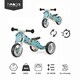 image 3 of Hooga 2-in-1 Balance Bike - Wooden Trike for Kids Blue
