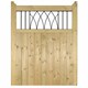image 2 of Windsor Low Single Garden Gate - Pressure Treated Scandinavian Redwood - W900 x H1200 mm | Brown | 1