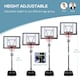 image 5 of HOMCOM  1.55-2.1m Basketball Hoop and Stand w/ Fillable Base, Wheels - Black