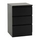 image 2 of Pair of Malvern 3 Drawer Bedside Tables Black