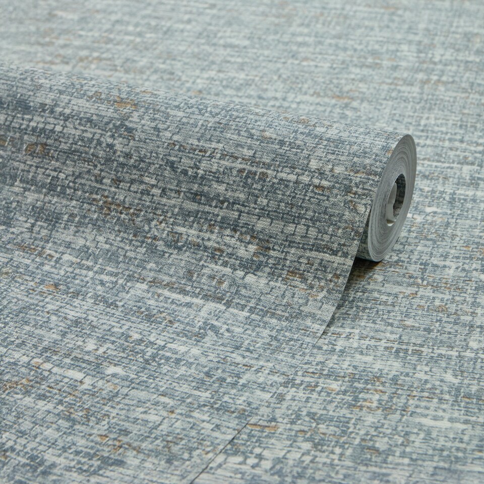 image 1 of Passau Wallpaper in Grey and Blue | Grey | Grey and Blue | 53cm x 10m
