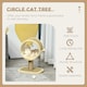 image 3 of PawHut 56cm Cat Tree for Small Cat with Scratching Post Tunnel Cushion Beige
