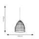 image 3 of ValueLights Battery Operated Outdoor Black Rattan Hanging Pendant Garden Pergola Light