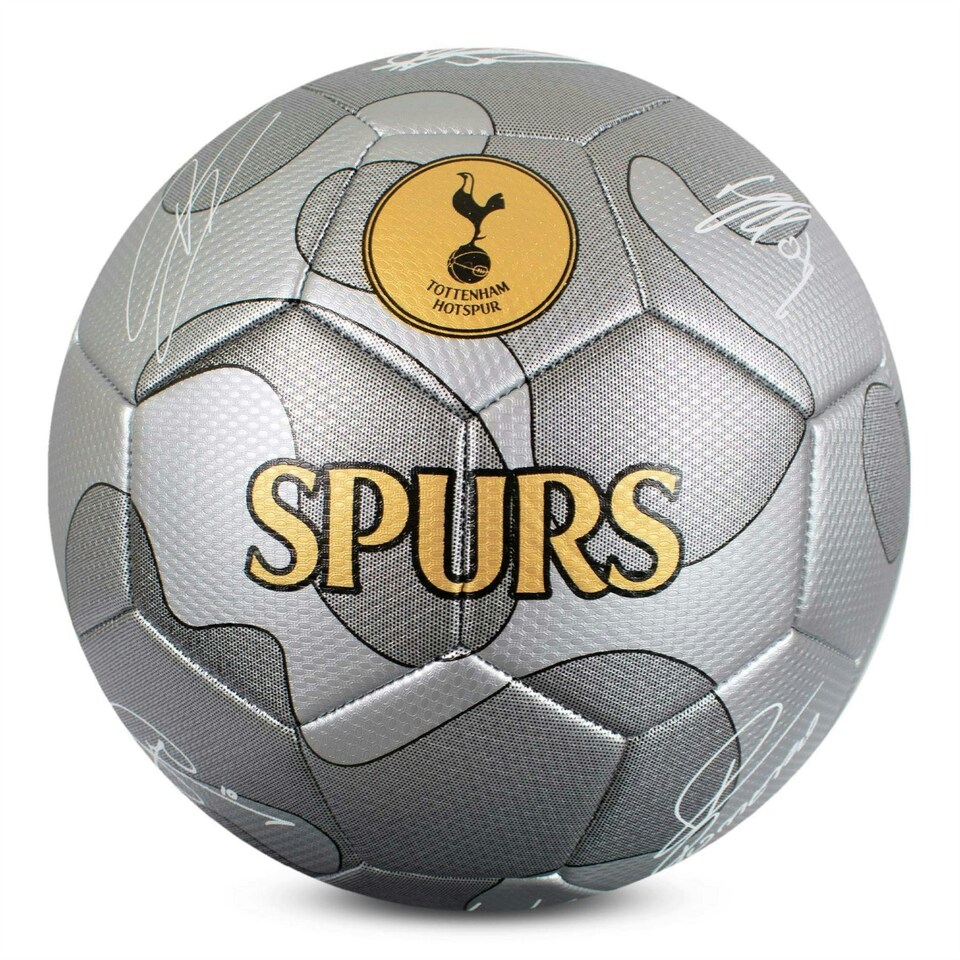 image 1 of Tottenham Hotspur F.C. Offical Licensed Signature Football - Silver Camo with Matt Finish - Size 5 For Kids and Adults Silver