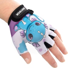 Meteor Kids Bike Gloves – Breathable, Non-Slip, Padded for Comfort & Safety Blue | Dragon | JR S