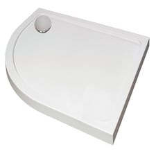 Balterley Quadrant Stone Slip Resistant Shower Tray with Corner Waste Position (Left) - Balterley | White | White