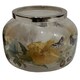 image 1 of Flower Vase with Metal Rim - Glass - L7 x W7 x H13 cm Grey