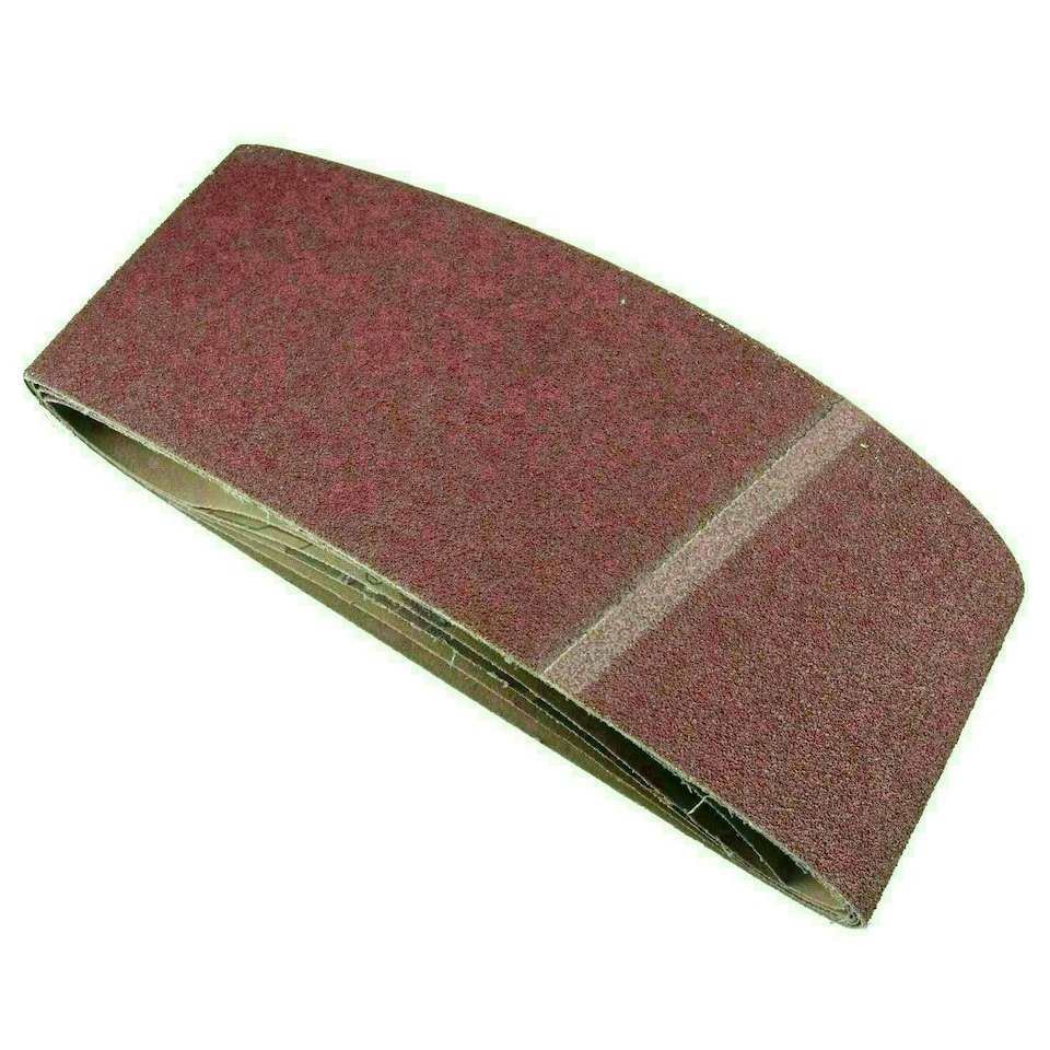 image 1 of Belt Power Finger File Sander Abrasive Sanding Belts 610mm x 100mm 60 Grit 5 PK
