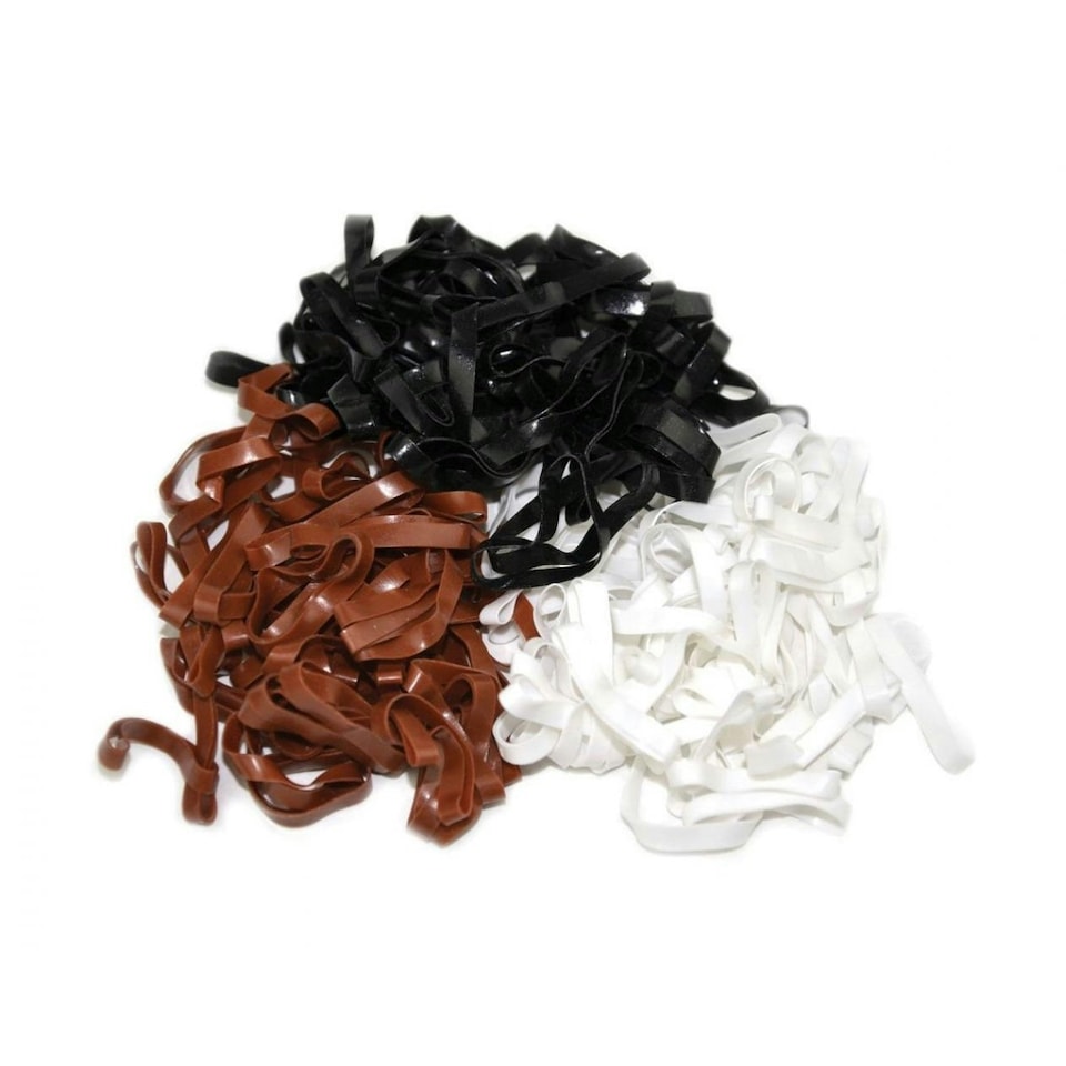 Lincoln Silicone Plaiting Bands (1000 Pack) - Brown - One Size