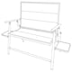 image 4 of Quest Leisure Naples Pro Bench With Slide Out Side Tables - Grey N/A