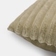 image 7 of OHS 2 x Faux Fur Matte Velvet Fleece Thick Ribbed Cushion Covers, 45x45cm - Sage Green Green | Sage Green