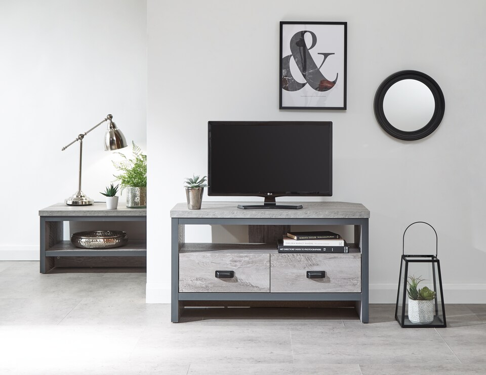 image 1 of Boston Corner TV Unit | Grey | Grey