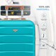 image 4 of 55x35x20cm Carry On Cabin Hard Shell Suitcase - 100+ Airlines Approved Including EasyJet (Paid), British Airways, Ryanair (Priority), TUI Blue | Aqua/Tan | Cabin Bag