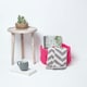 image 4 of Homescapes Hot Pink Cotton Knitted Round Storage Basket - 37 x 21 cm Pink | M