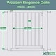image 3 of Safetots Wooden Elegance Gate, White, 79cm - 87cm, Pressure Fit Safety Gate, 57cm Extra Wide Doorway, Easy Installation