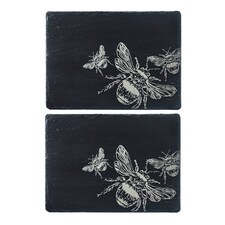 The Just Slate Company Set of 2 Bee Slate Placemats
