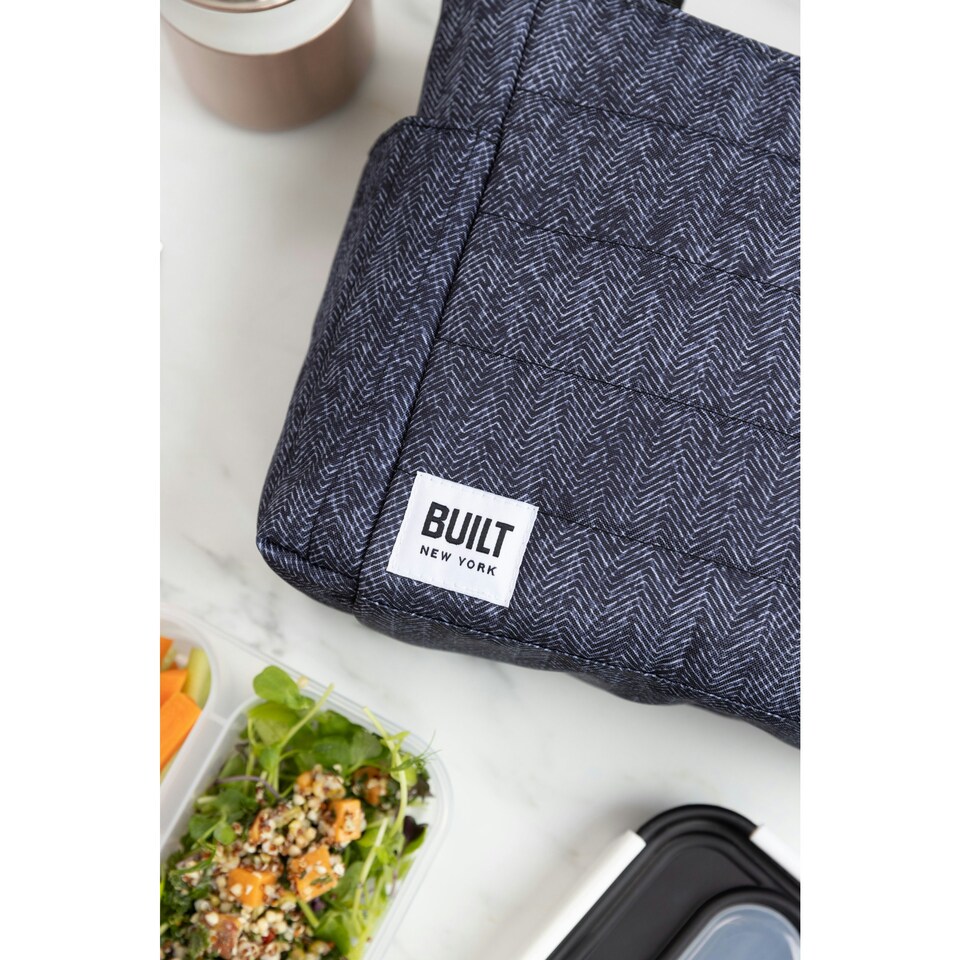 image 1 of Built Insulated Lunch Bag Tote Shoulder Strap Blue