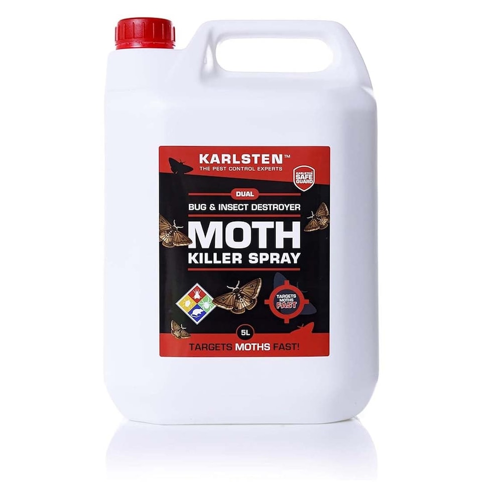 image 1 of Karlsten Moth Killer - Fast-Acting Carpet & Clothes Moth Treatment - Eliminates Moth Infestations Quickly- 5 Litre
