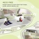 image 4 of ZONEKIZ Kids Vanity Table Set, Beauty Flower Design, for Ages 3-6 Years - White White