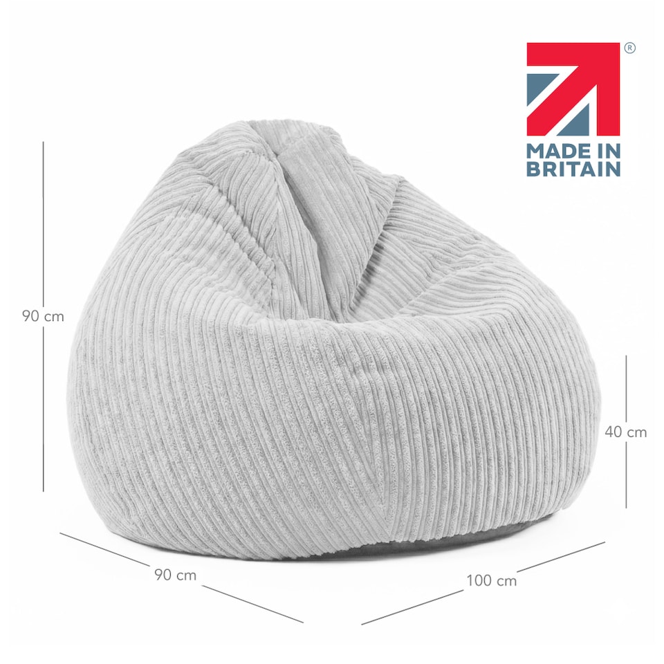 image 1 of rucomfy Jumbo Cord Slouchbag - Indoor Classic Bean Bag for Adults